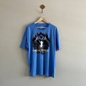 Realtree Fishing Graphic Tee Shirt Men’s XL Blue Outdoor Hunting T-Shirt